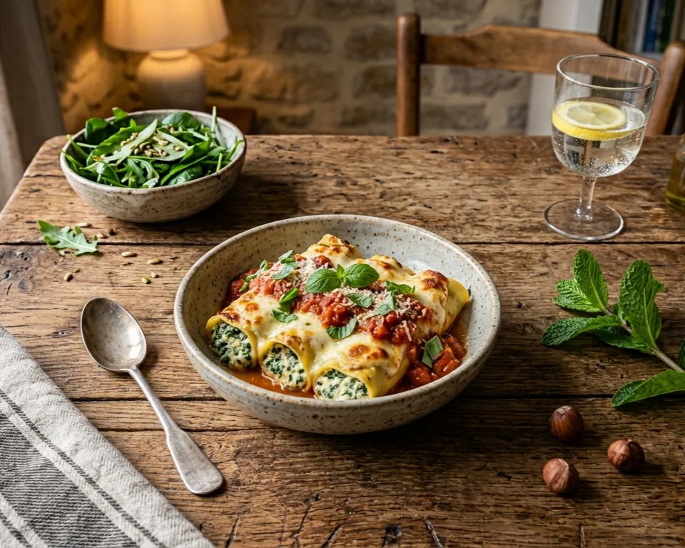 Canelloni-ricotta-épinards