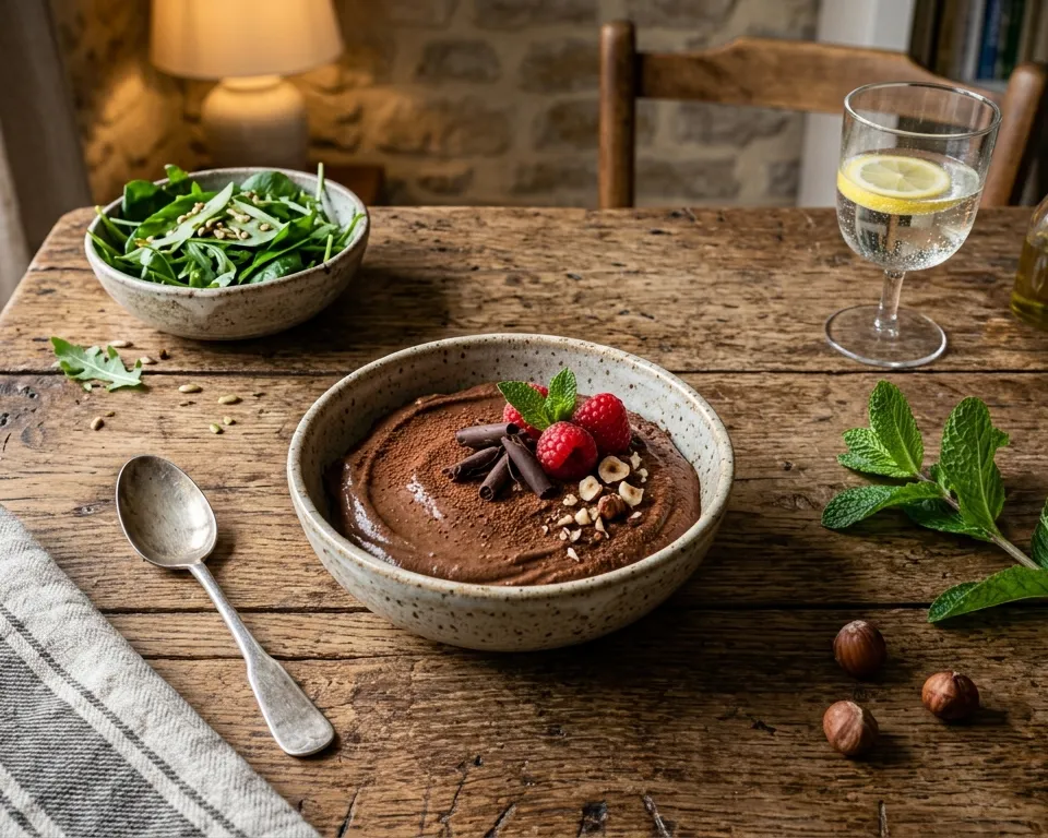Mousse au chocolat végan